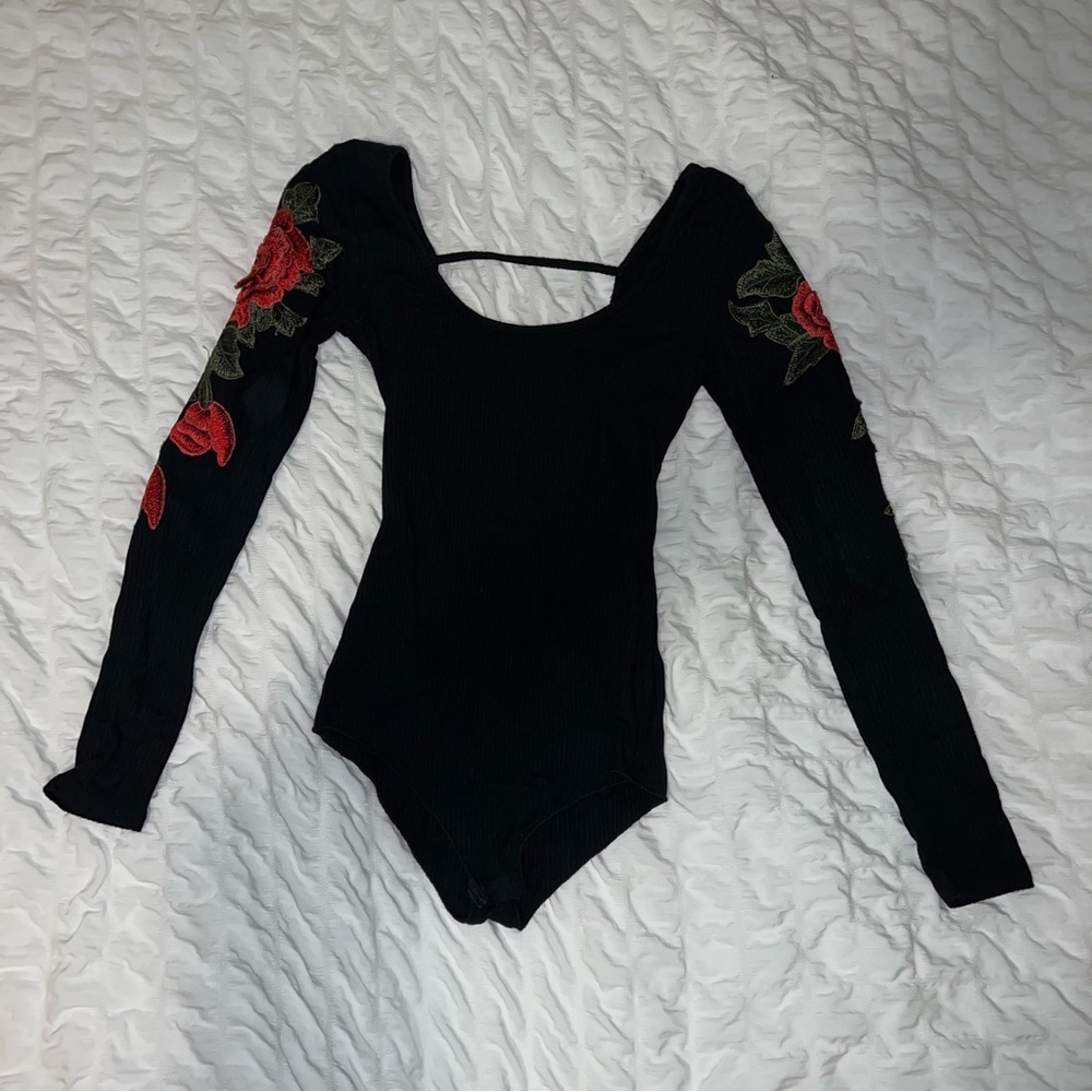 LF Emma and Sam Red Rose bodysuit